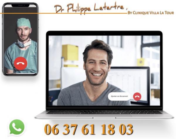 téléconsultation consultation médecine chirurgie esthétique via WhatsApp vidéo